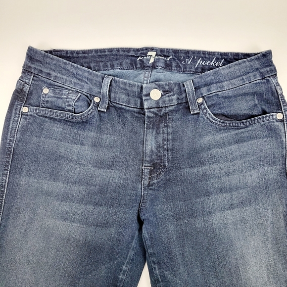 7 For All Mankind 'A' Pocket Jeans Sz 30~Actual 31×29.5~Boot Cut Embellish - Picture 3 of 10